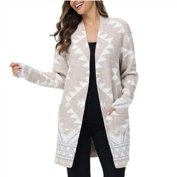 Frye Ladies' Patterned Cardigan Sweater Size L - Picture 6 of 6